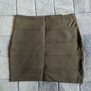 NWT Aeropostale Olive Green Bandage Mini Skirt Size XS